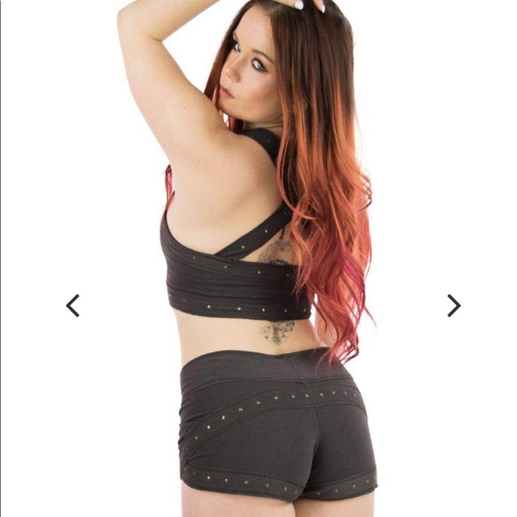 MahaDevi Design Organic Cotton & Bamboo Artemis Booty Shorts, charcoal - Picture 5 of 8